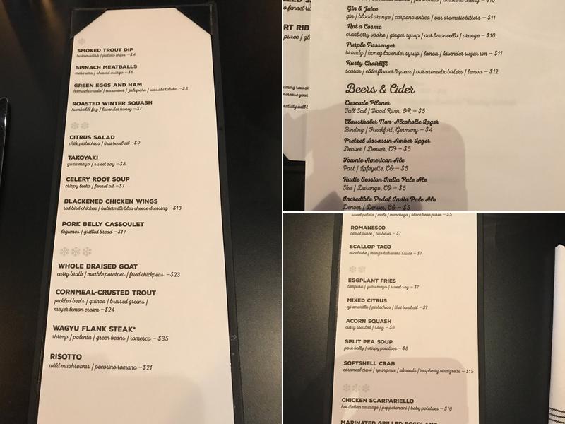 Solstice Winter Bistro Menu