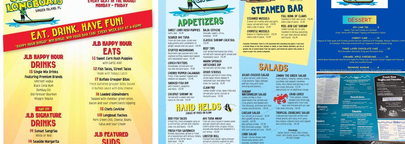 Johnny Longboats Menu