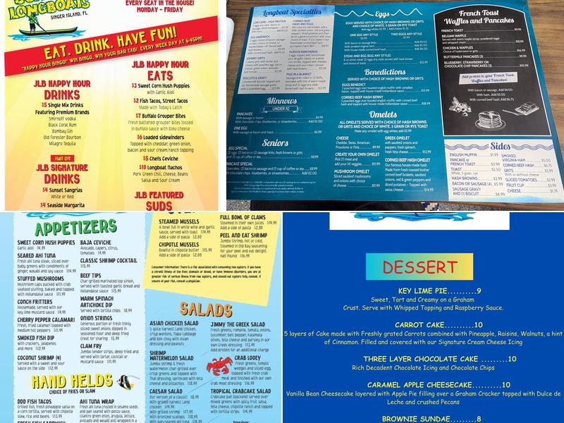 Johnny Longboats Menu