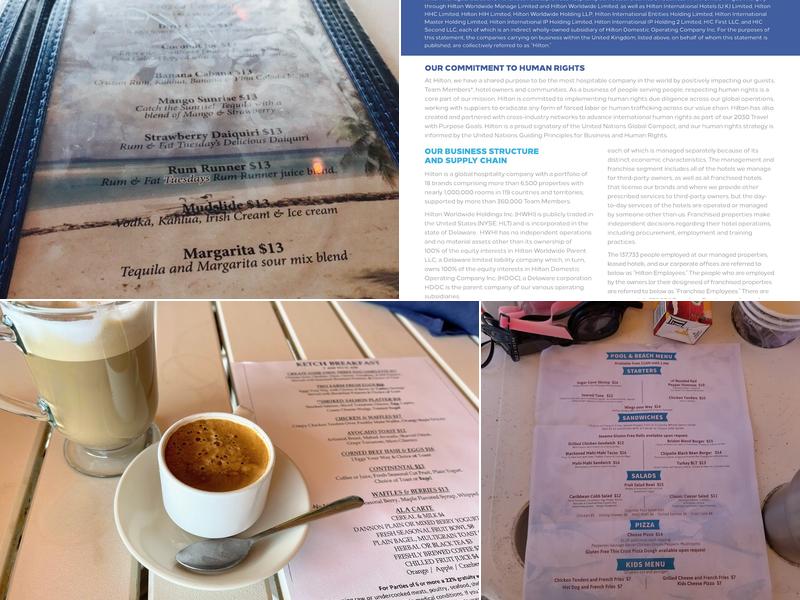 Coconuts on the Beach Menu