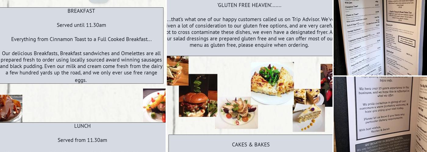 The Corner House Cafe Menu