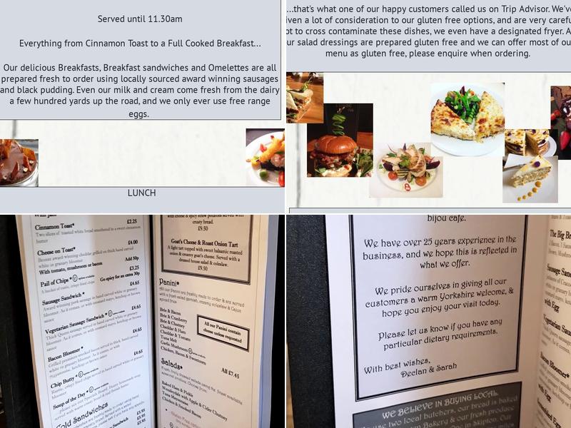 The Corner House Cafe Menu