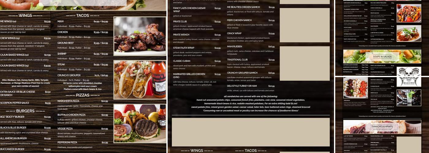 Pirate's Well Restaurant & BarG Menu