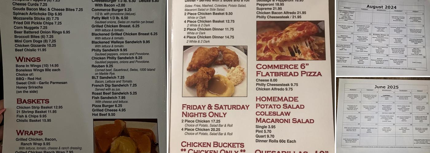 Commerce Street Bar & Grill Menu