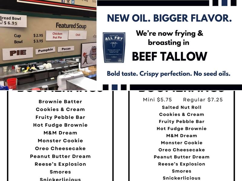 Boom's Drive-In Menu