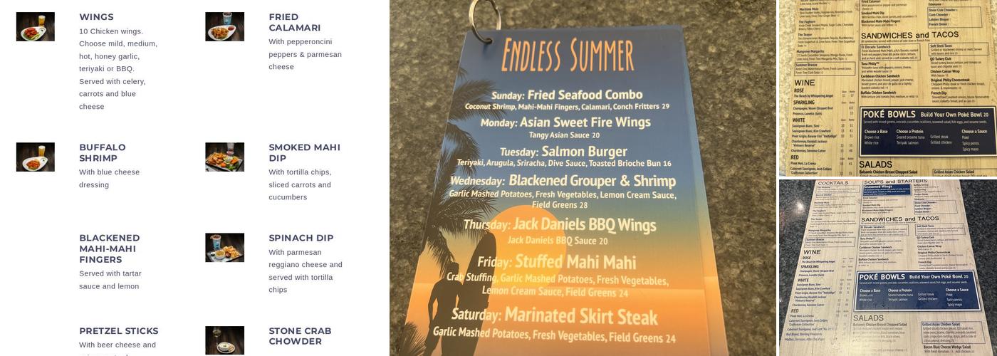 Quarterdeck Restaurants Menu