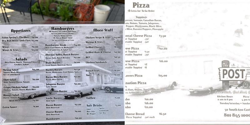 The Post #133 Menu