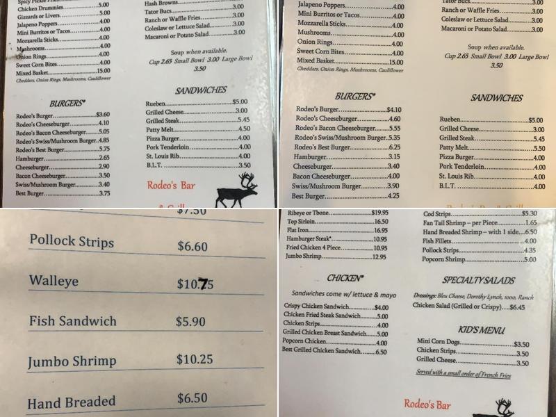 Rodeo Bar & Grill Menu