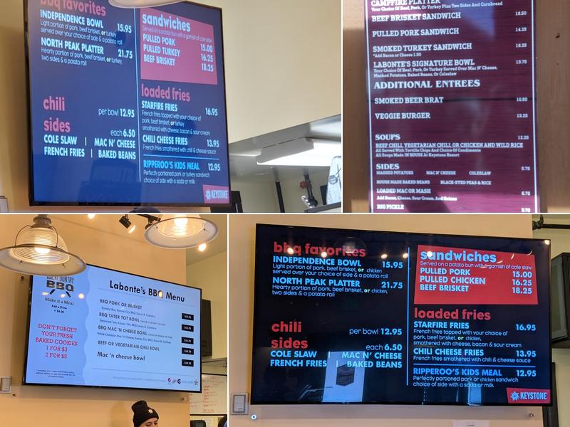 LaBonte's Smokehouse BBQ Menu
