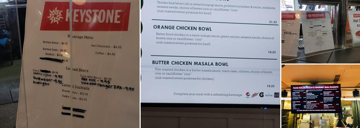 Summit House Menu