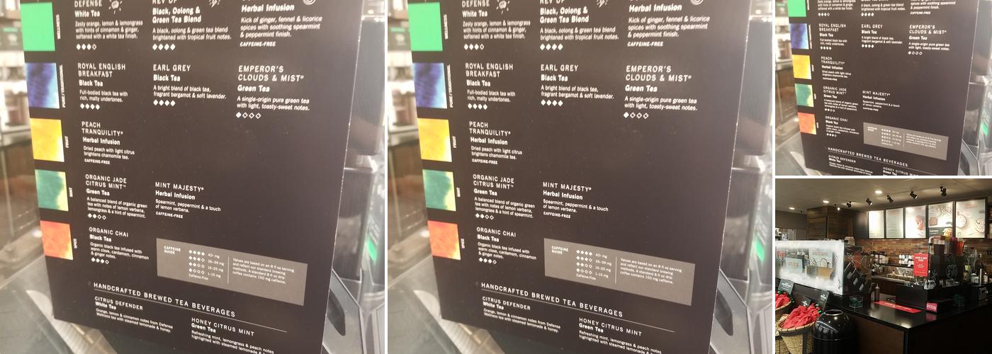 Starbucks Menu