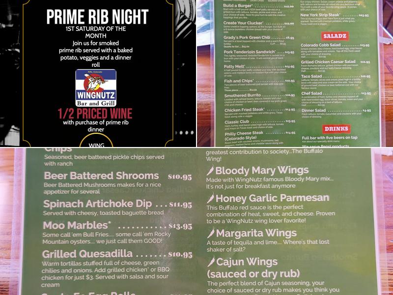 WingNutz Bar and Grill Menu