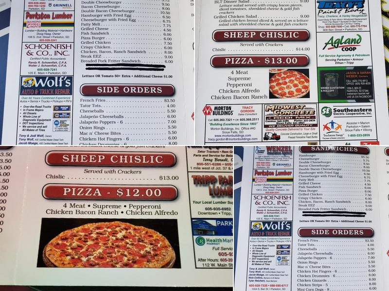 Boogs & Co Menu