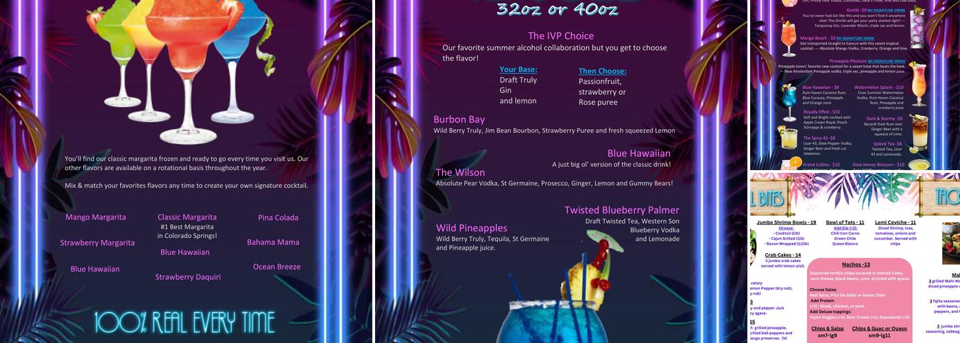 IVP at The Beach House Menu