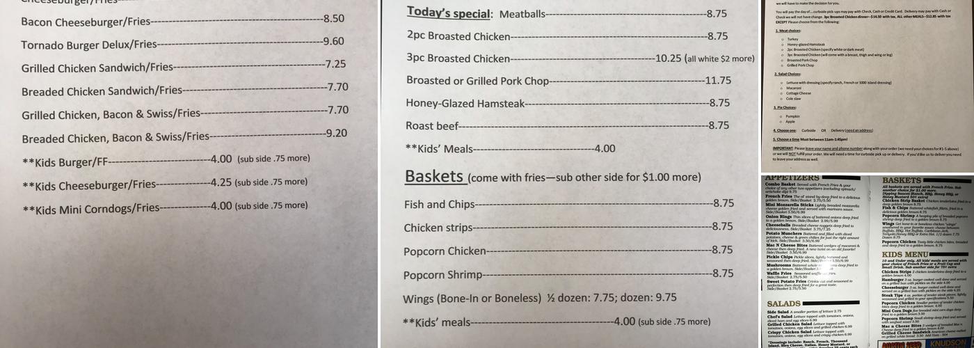 Centerville Steakhouse Menu