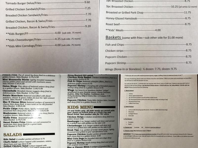 Centerville Steakhouse Menu