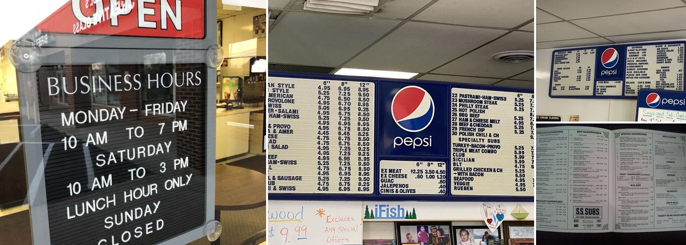 S S Subs Menu