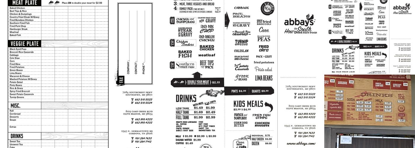 Abbays Menu