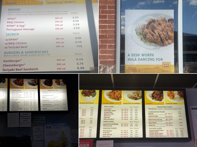 L&L Hawaiian Barbecue Menu