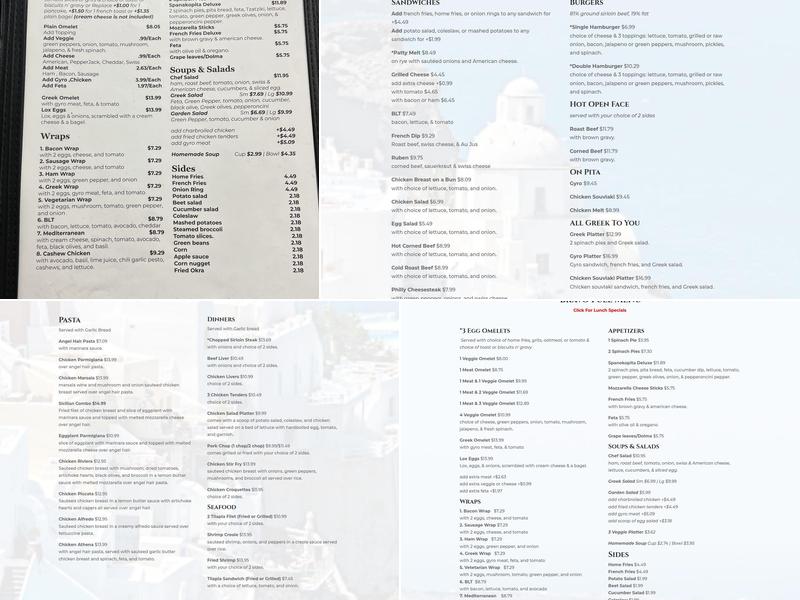 Bravo's Cafe & Grill Menu