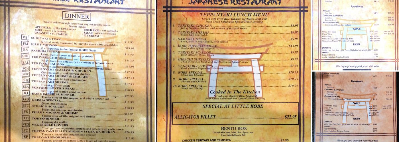 Little Kobe Menu