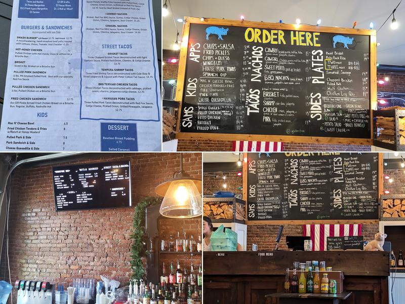 The Blue Pig Menu