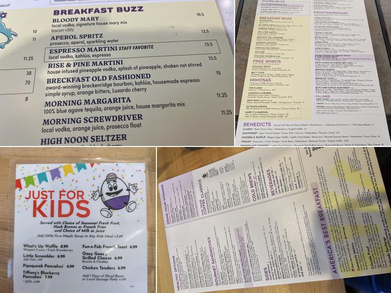 Urban Egg a daytime eatery Menu