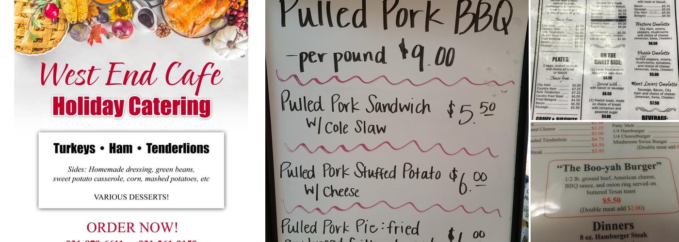 West End Cafe Menu