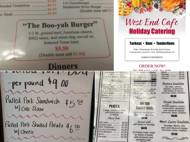 West End Cafe Menu