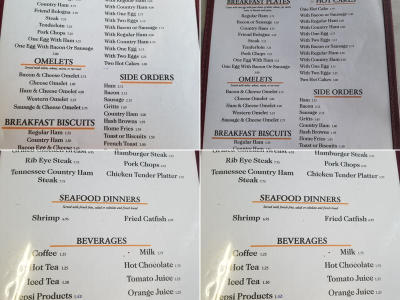 Edgewood Restaurant Menu