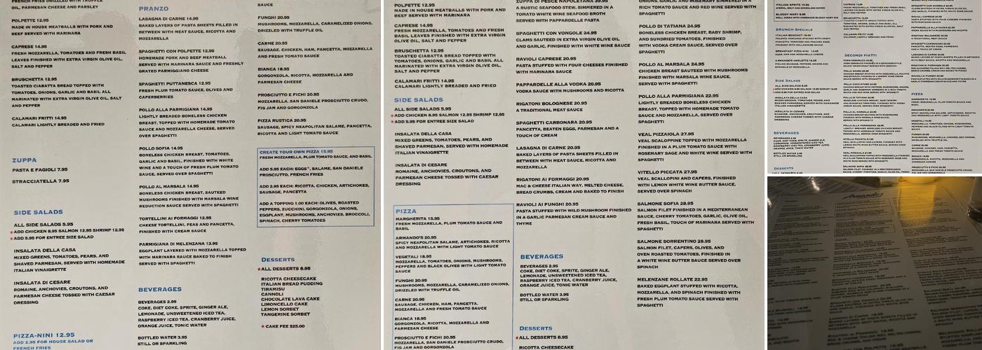 Armando's - Winter Park Menu