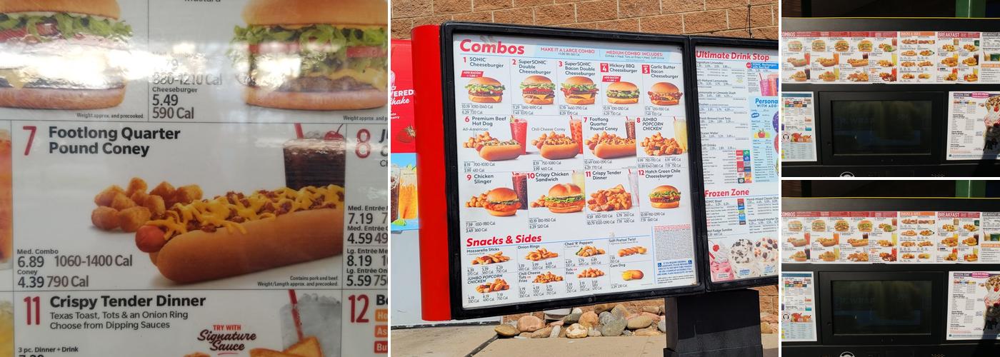 Sonic Drive-In Menu