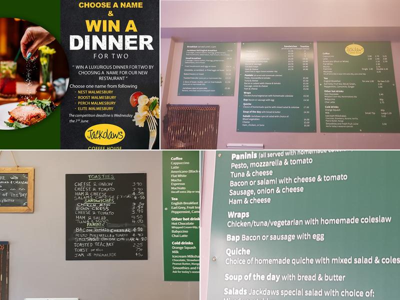 Jackdaws Coffee House Menu