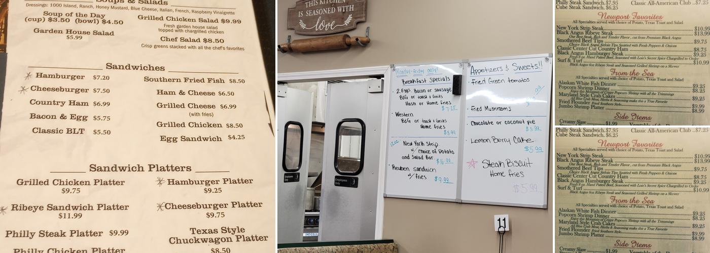 Big Boys Country Kitchen Menu