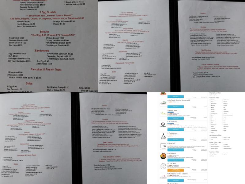 Southside Restaurant Menu