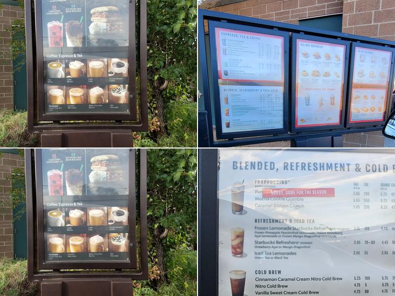 Starbucks Coffee Company Menu