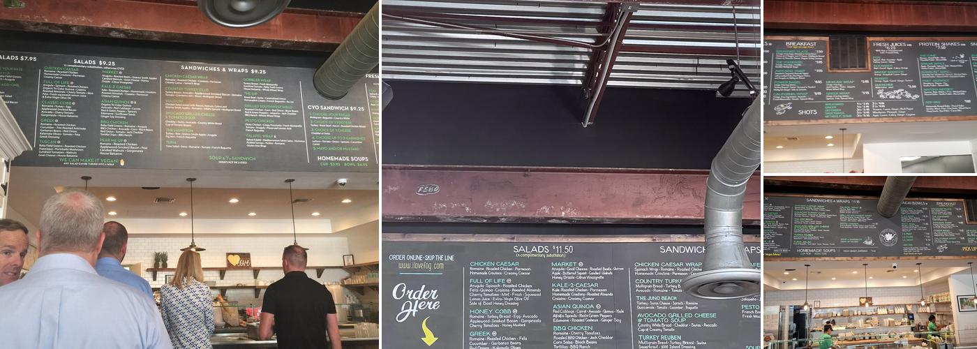 Field of Greens - West Palm Beach Menu