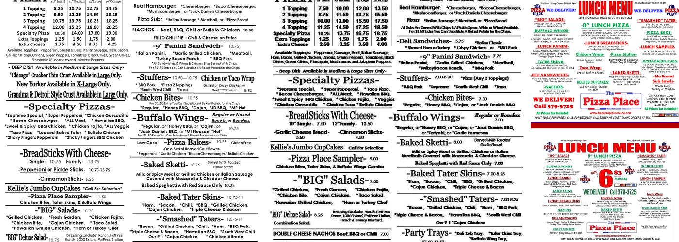 Pizza Place Menu