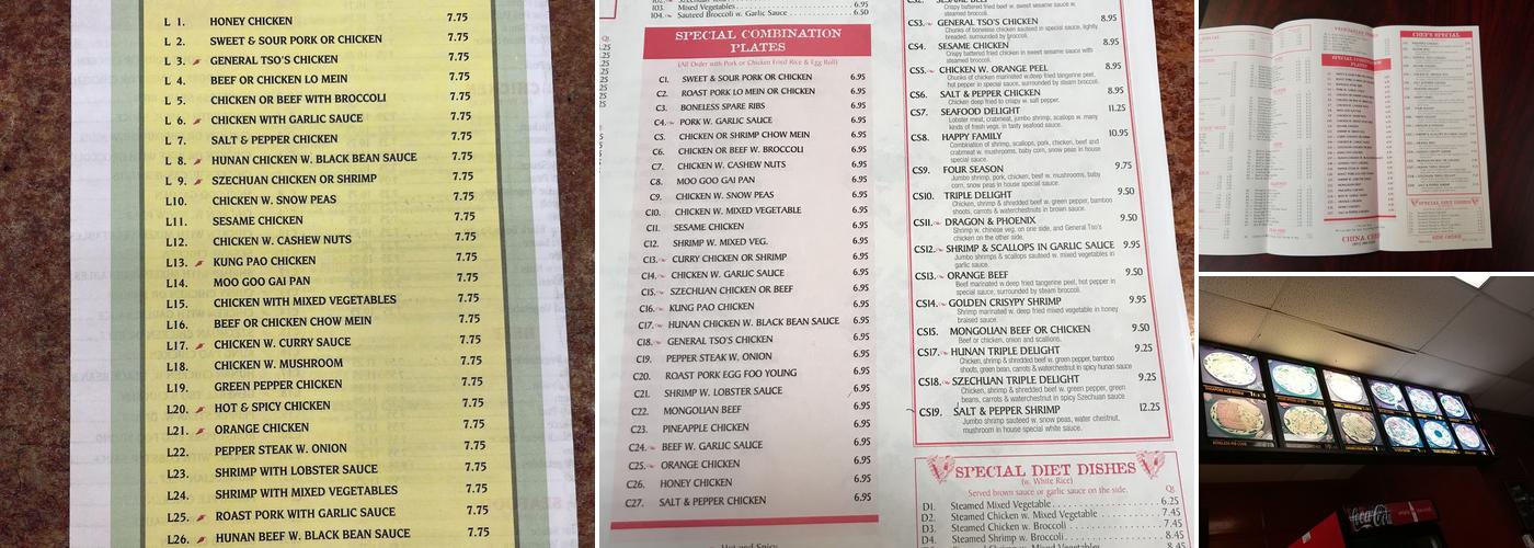 China Chef Menu