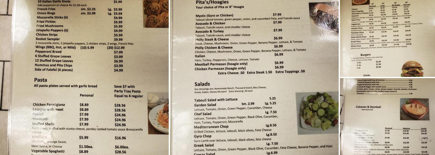 Pita's Menu