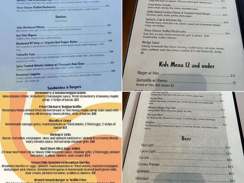 Rain Restaurant Menu