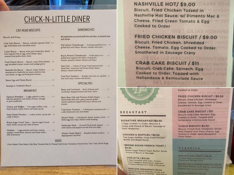 Chick-N-Little Menu
