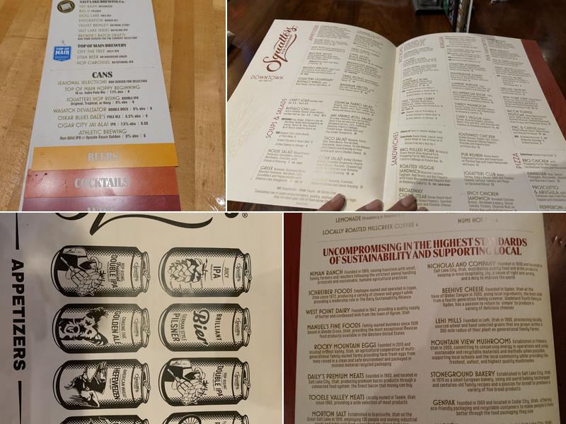 Squatters Pub Brewery Menu