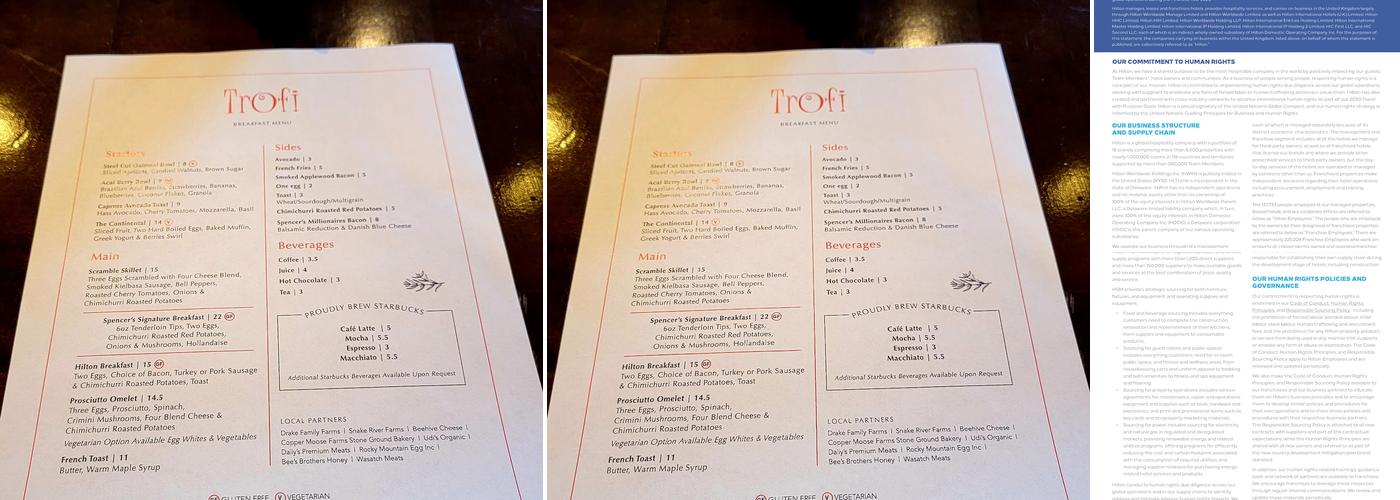 Trofi Menu