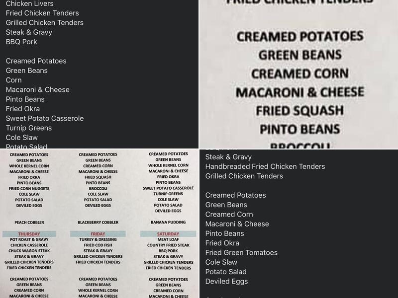 Curt's Restaurant Menu