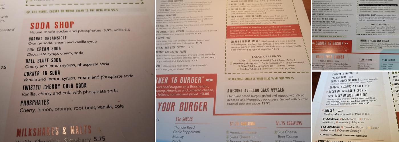 Corner16 Menu