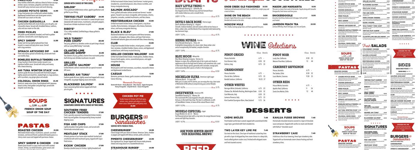 Parkside Grill Menu
