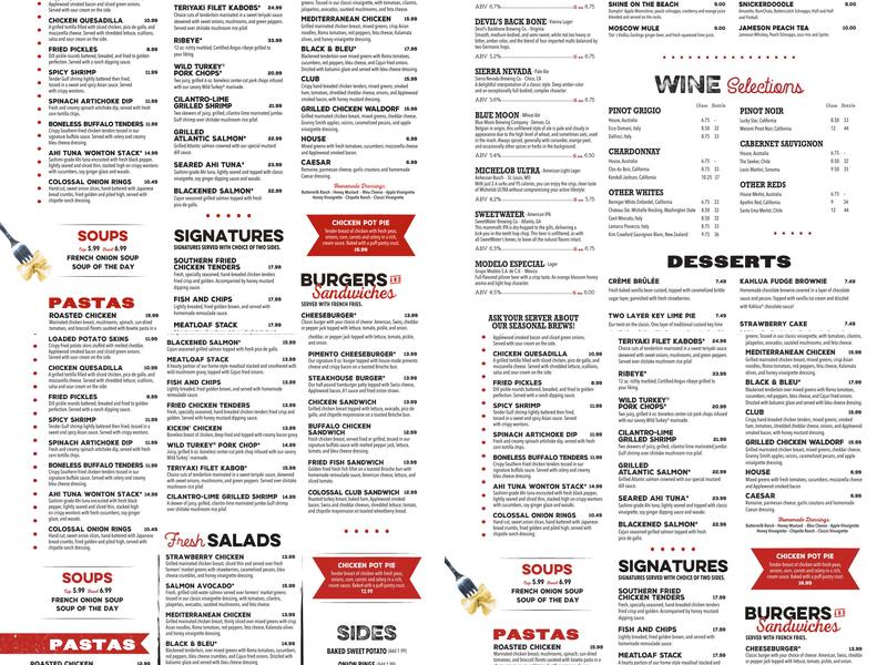 Parkside Grill Menu