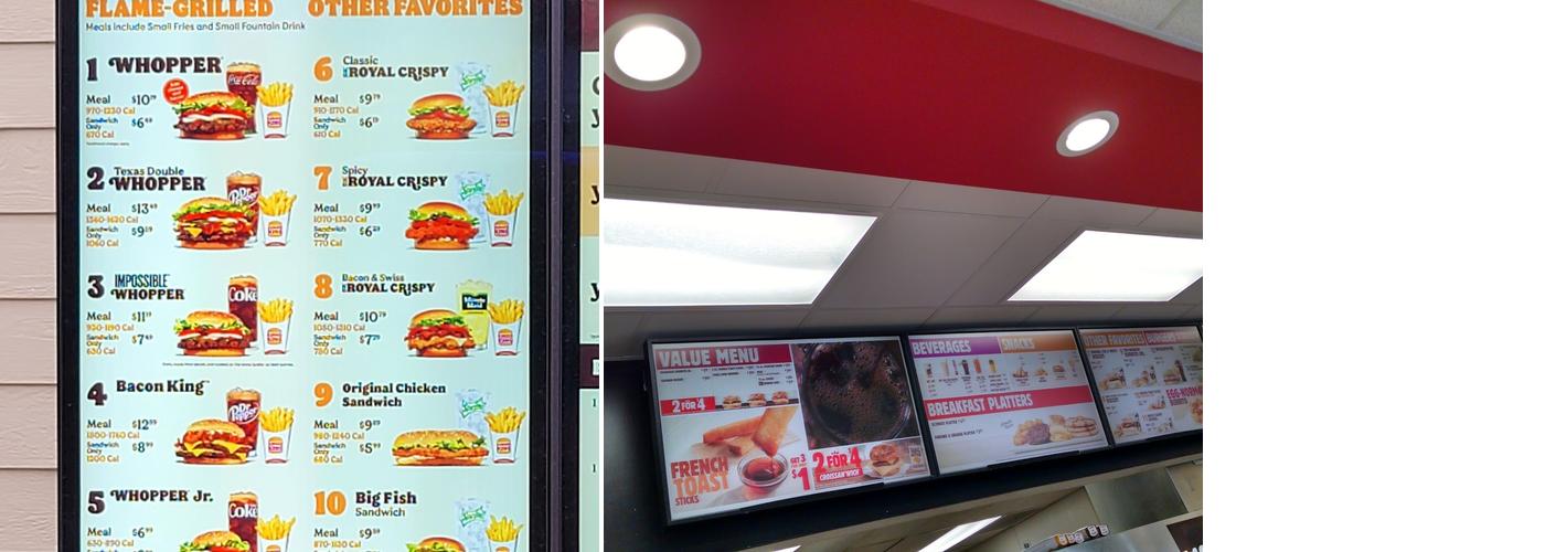Burger King Menu
