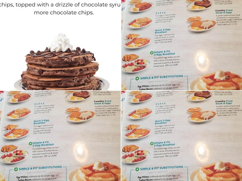 IHOP Menu